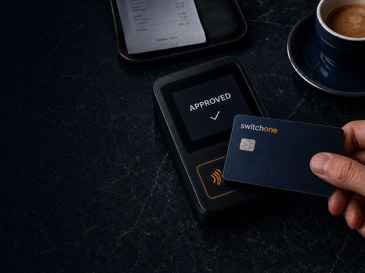 Switchone card tap on payment terminal